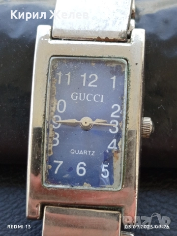 Фешън модел дамски часовник GUCCI QUARTZ елегантен 29246