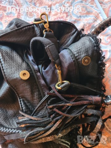 Чанта (тип торба) с букле и декоративни елементи , снимка 3 - Чанти - 43180383