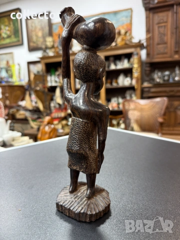Абаносова африканска статуетка / фигура. №7869, снимка 8 - Антикварни и старинни предмети - 53476971