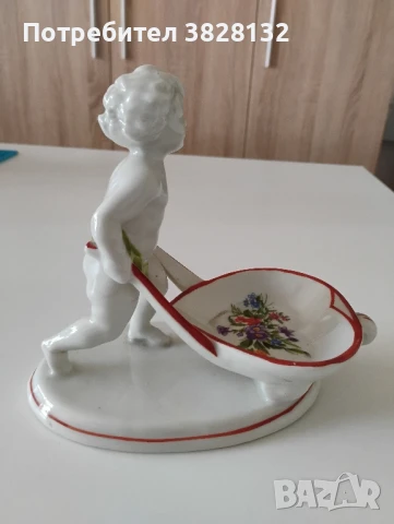 Порцеланова българска фигура "Момчето с количката" от "СИП"., снимка 7 - Колекции - 50683620