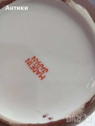 Порцеланова стара японска ваза с печат , снимка 2 - Други ценни предмети - 52624283