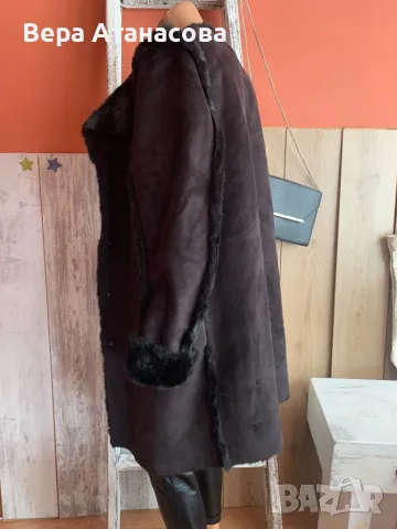 💄🔝💄 H&M🧣 красиво палто с пухена подплата🤍 л размер🔝, снимка 3 - Палта, манта - 48327837