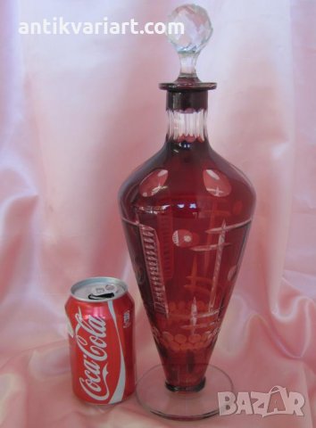 Стара Много голяма Кристална Гарафа, снимка 15 - Антикварни и старинни предмети - 26246489