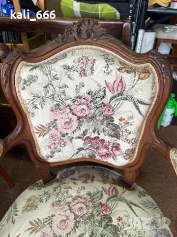 Старинно кресло внос от Нидерландия, снимка 9 - Дивани и мека мебел - 53427484
