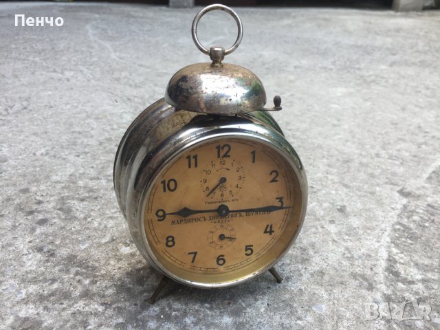 стар часовник - будилник "JUNGHANS" - рядък и интересен, снимка 4 - Антикварни и старинни предмети - 37633959