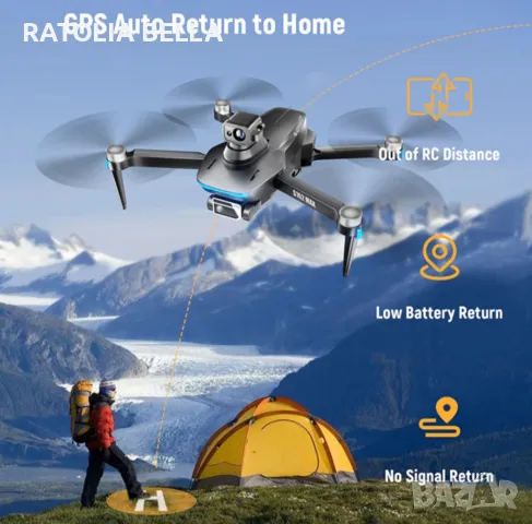 Безчетков PRO дрон S162 MAX с GPS, снимка 7 - Дронове и аксесоари - 48829072