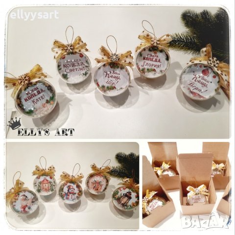 Коледна топка с Ваша снимка и персонализиран надпис, снимка 5 - Коледни подаръци - 43158527