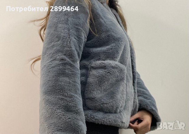  Меко Пухено палто , снимка 2 - Якета - 44033184