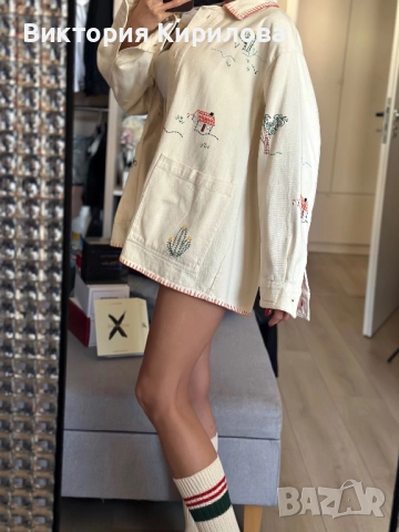 Яке Zara oversize denim, снимка 7 - Якета - 51588413