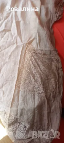 Елегантна ленена рокля р.XL, снимка 2 - Рокли - 49556209