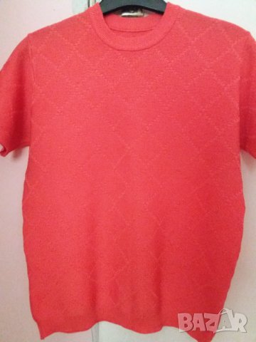 Дамска трикотажна блуза къс ръкав