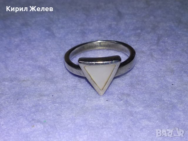СКЪПОЦЕНЕН СРЕБЪРЕН АРТ ПРЪСТЕН СРЕБРО 925 АНГЛИЯ с ШЛИФОВАН ЛУНЕН КАМЪК 40209, снимка 6 - Пръстени - 43221574