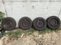 4 броя железни джанти 15 цола с гуми, снимка 1 - Гуми и джанти - 38314073
