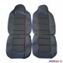 Комплект Универсални Калъфи за Седалки за МПС 2/два/броя к-т Черно със Синьо /31035, снимка 1 - Аксесоари и консумативи - 32570473