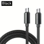 USB Type-C to USB Type-C Charging Cable 60W, найлонова оплетка - 300 см, снимка 2