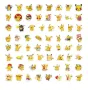 50 бр Пикачу от Покемон pokemon самозалепващи лепенки стикери за украса декор картонена торта , снимка 8