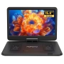 POFOTO PD15 17,5” преносим DVD плейър с 15,6” HD екран,USB/SD,5000mAh/дистанционно/антишок,черен, снимка 1