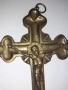 Стар голям бронзов кръст разпятие религия, снимка 4