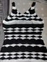 Плетена черно бяла рокля, снимка 9