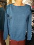 Блуза фино вълнено плетиво в цвят петролио с дантела на рамената , снимка 1 - Блузи с дълъг ръкав и пуловери - 38970329