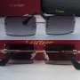 Cartier Мъжки слънчеви очила правоъгълни 3 цвята черни кафяви сини, снимка 5