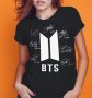 Детски и Дамски тениски с автографи BTS SIGNATURES /  K-POP! Или с твоя идея!, снимка 1 - Тениски - 32506056