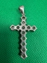 Масивен сребърен кръст с 12циркона. №7701, снимка 5