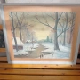 Живопис Картина в рамка зимен пейзаж , снимка 1
