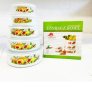 ⭐ Комплект емайлирани купи за съхранение на храна с пластмасови капаци 5 броя, снимка 1 - Съдове за готвене - 43134158