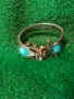 СТАР ТЮРКОАЗЕН МЕЛХИОРЕН ПРЪСТЕН МАЙСТОРСКА РЪЧНА ФИЛИГРАННА ИЗРАБОТКА РУСИЯ 44271, снимка 15