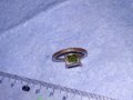 СТАР СКЪПОЦЕНЕН МЕДЕН ПРЪСТЕН с РЯДЪК ЮВЕЛИРНО ФАСЕТИРАН КРАСИВ КАМЪК СИНЬО-ЗЕЛЕН ОЛИВИН 37005, снимка 15