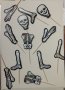 2 скелет 12 бр череп части тяло топери Хелоуин Halloween за мъфини кексчета и др декор парти, снимка 1 - Други - 43051519