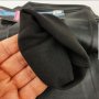 ITALY ново дамски клин кожен ватиран черен мат с висока талия ластичен, снимка 3