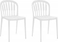 Трапезен стол 2 броя комплект в бяло LINZ последен комплект от модела, снимка 2