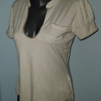 Кокетна еластична блуза "Мехх"® с буфон ръкавчета, снимка 1 - Тениски - 27007532