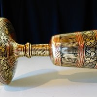 Древен бронзов бокал,клетъчен емайл. , снимка 4 - Антикварни и старинни предмети - 32667102