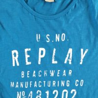 replay beachwear - страхотна мъжка тениска КАТО НОВА , снимка 3 - Тениски - 28716092
