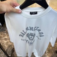 Мъжка бяла тениска  Balenciaga/Br-Q255, снимка 1 - Тениски - 42941121