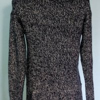 Памучен меланжен пуловер тип туника с поло яка "Vero Moda" ®, снимка 4 - Блузи с дълъг ръкав и пуловери - 26696634