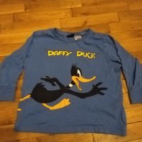 Daffy Duck Waikiki маркова детска блуза отлична 104-110см  4-5год., снимка 1 - Детски Блузи и туники - 43676784