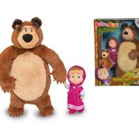 Оригинален комплект Маша и Мечока - плюшен мечок и кукла Маша / Simba, снимка 4 - Плюшени играчки - 43361834