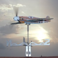 Луфтвафе изтребител Bf 109 F4 на Ханс-Йоахим Марсей с история - Инокс ветропоказател, Промо к-т, снимка 3 - Други стоки за дома - 43853944