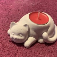 3D Голямо Коте Котенце силиконов молд форма калъп свещ свещник кашпа, снимка 10 - Форми - 37004563