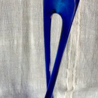 свещник - фигура - син цвят - стъкло, снимка 2 - Други - 43967643