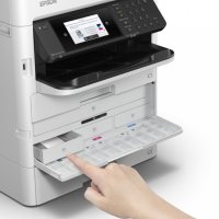 Принтер Мастиленоструен Мултифункционален 4 в 1 Цветен Epson WorkForce RIPS WF-C579RDTWF Копир Принт, снимка 2 - Принтери, копири, скенери - 33567110