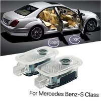 LED Плафони за вратa с лого за Mercedes S Class W221, снимка 1 - Аксесоари и консумативи - 43669378