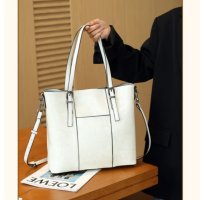 Дамска чанта Естествена кожа White 1159, снимка 2 - Чанти - 44000178