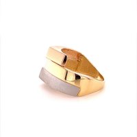 Златен дамски пръстен 3,67гр. размер:55 14кр. проба:585 модел:16464-5, снимка 2 - Пръстени - 40769938