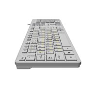 Makki нископрофилна кирилизирана клавиатура Keyboard USB BG - бяла, снимка 3 - Клавиатури и мишки - 43063686