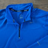 Nike Mens Element 1/2 Zip LS Running Shirt - страхотна мъжка блуза 2ХЛ КАТО НОВА, снимка 5 - Спортни дрехи, екипи - 39972175